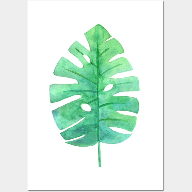 Monstera Lush Green Leaf Wall Art by Live Together